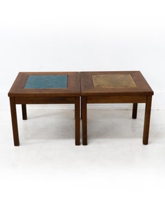 1960s John Keal For Brown Saltman Gold Constellation Tile Side Table