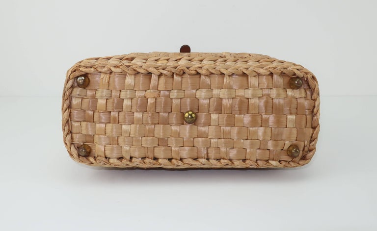 1960's John Romain Leather and Straw Mini Handbag at 1stDibs  john romain  handbag history, john romain handbags, john romaine