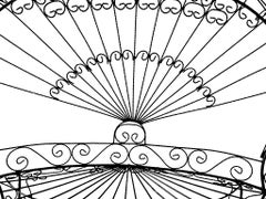 Mid-Century Hollywood Regency Peacock Bench by John Salterini