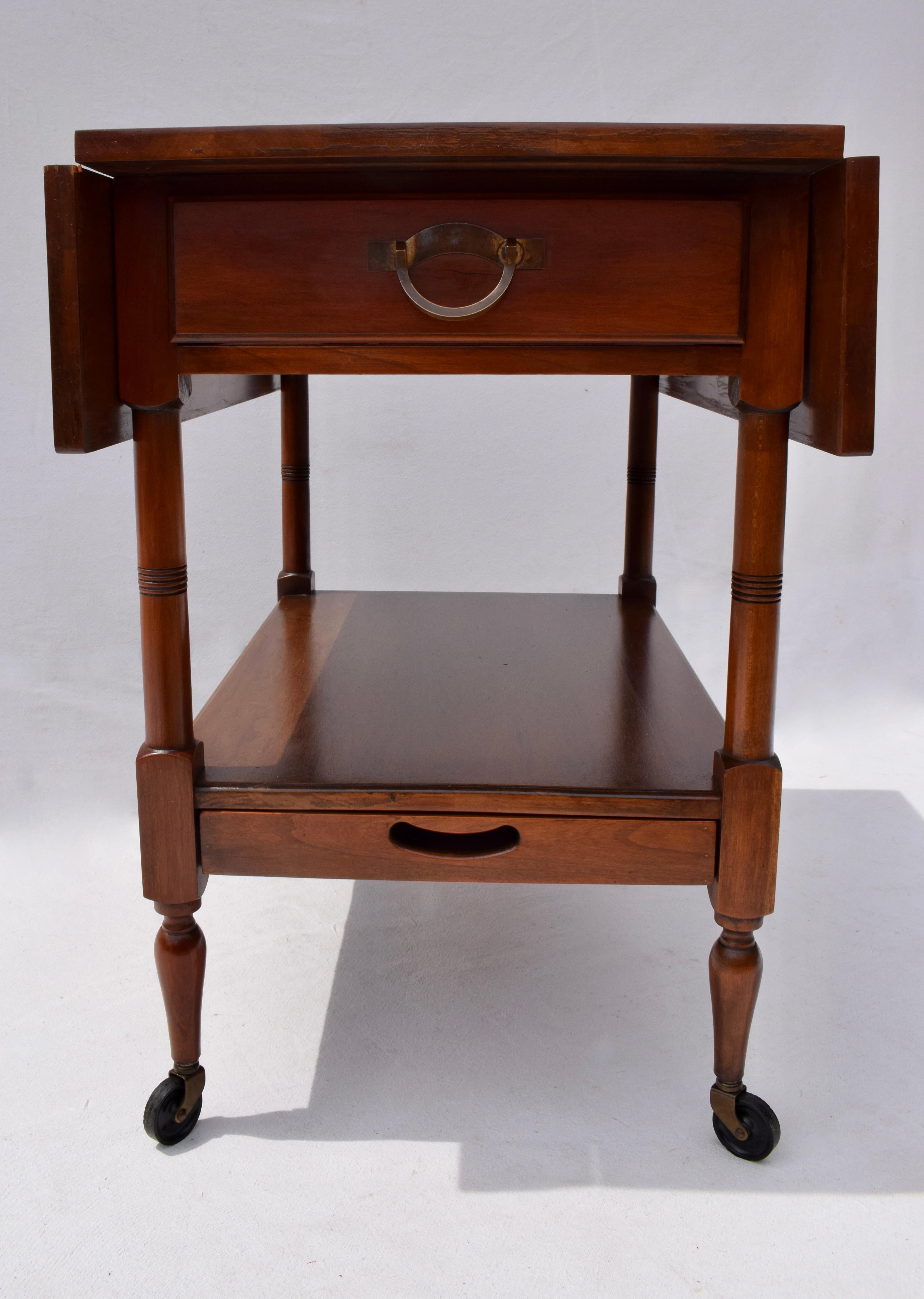 1960's John Stuart Bar Cart Tea Trolly on Casters For Sale 7