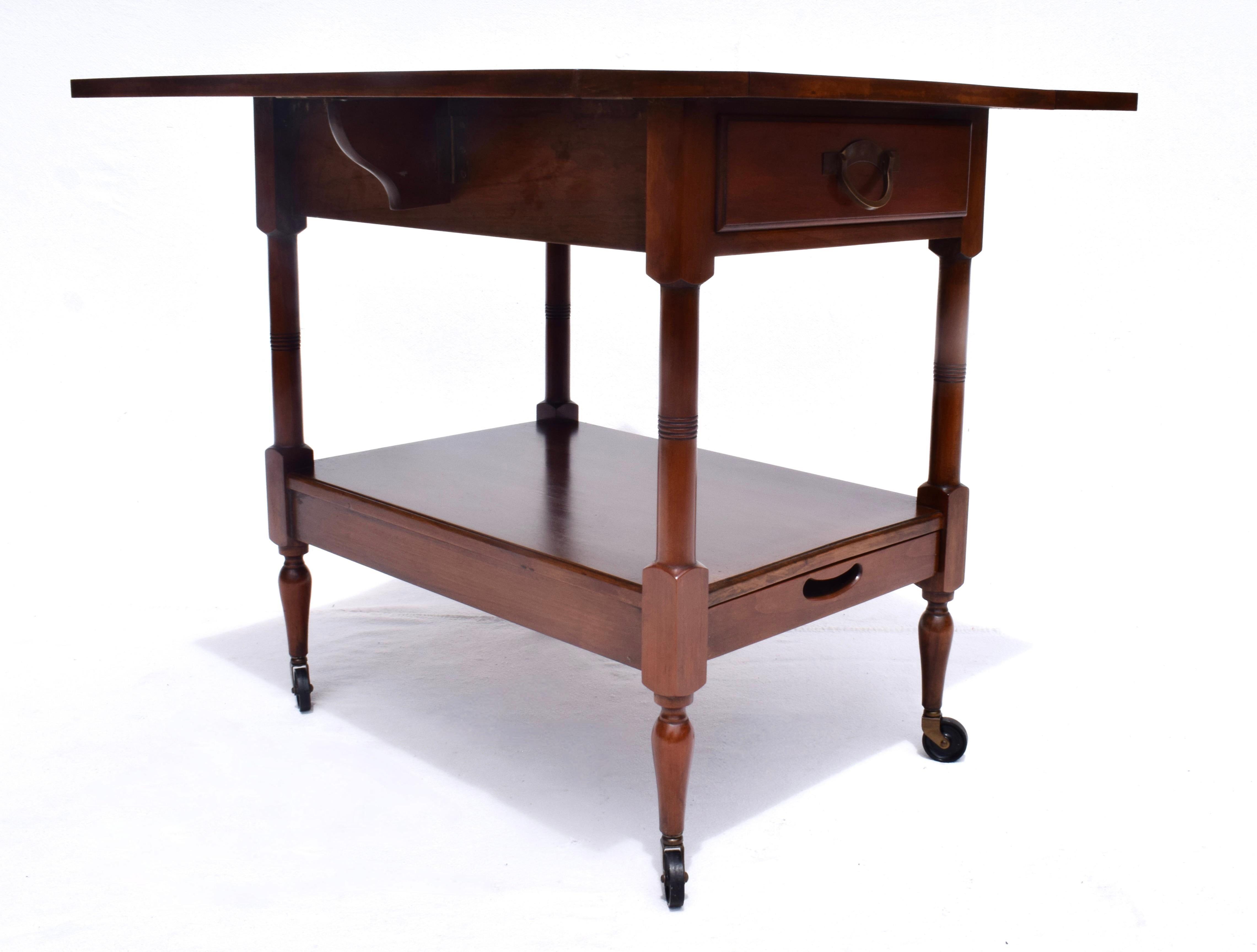 Mid-20th Century 1960's John Stuart Bar Cart Tea Trolly on Casters For Sale