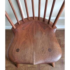 1960s JOs Custom Saddle Seat Walnut Windsor Side Chair