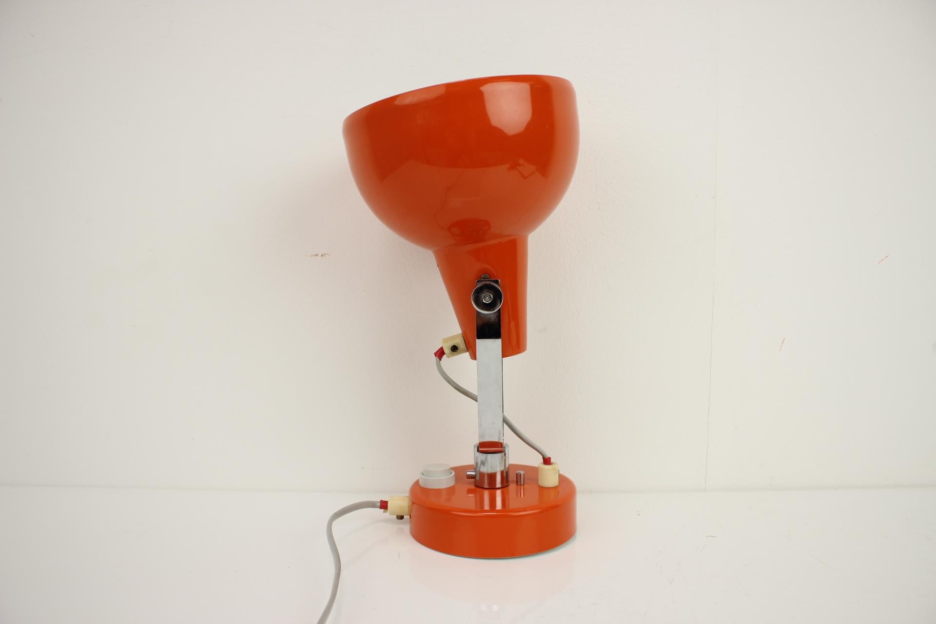 Metal 1960s Design Wall or Table Lamp for Lidokov, Czechoslovakia For Sale