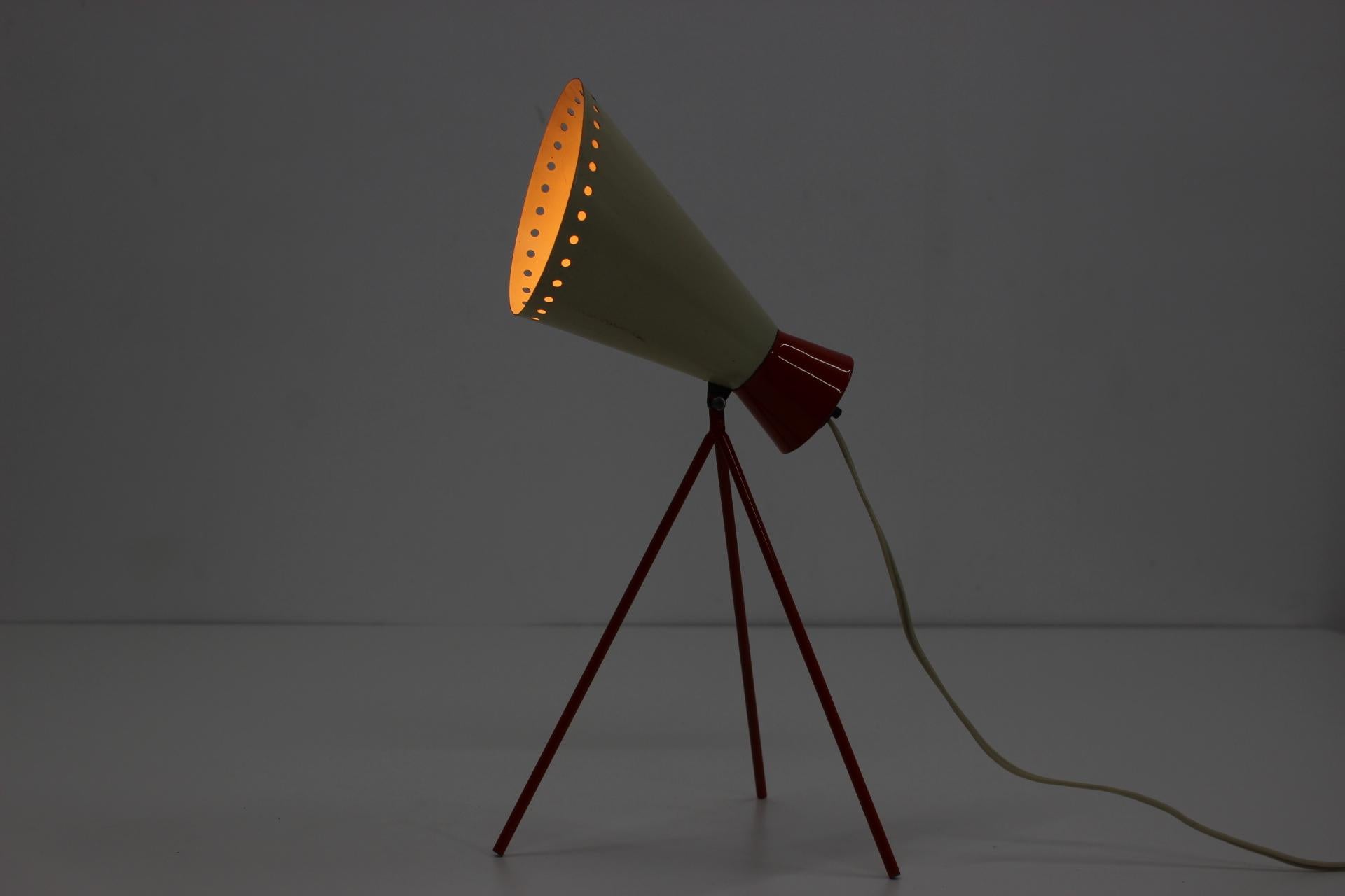1960s Josef Hurka Desk Design Lamp, Czechoslovakia In Good Condition In Praha, CZ