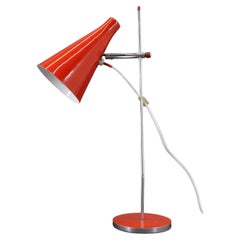 Rote Schreibtischlampe von Josef Hurka für Lidokov, Tschechoslowakei, 1960er Jahre