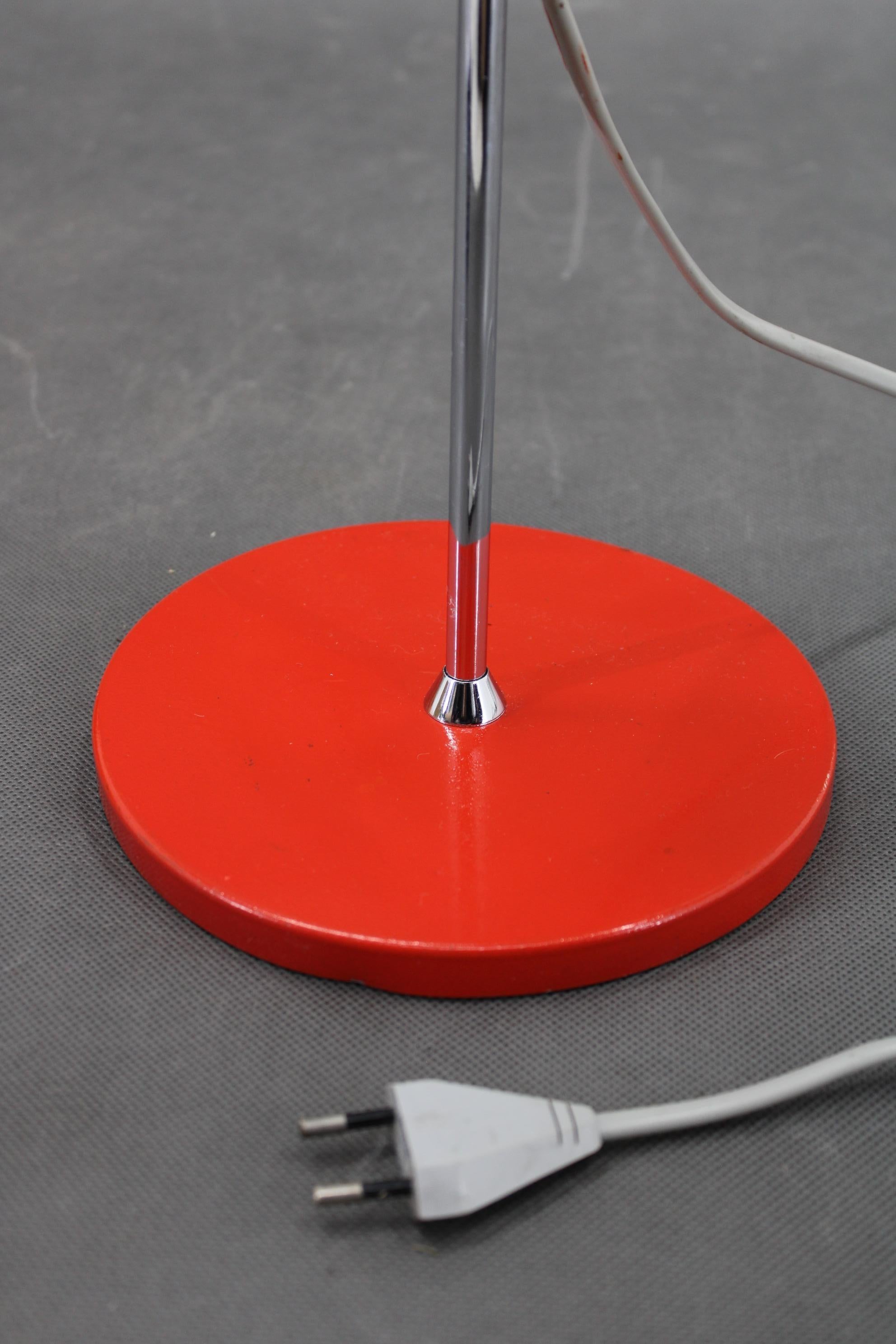 1960s Josef Hurka Red Desk Lamp for Napako , Czechoslovakia For Sale 5