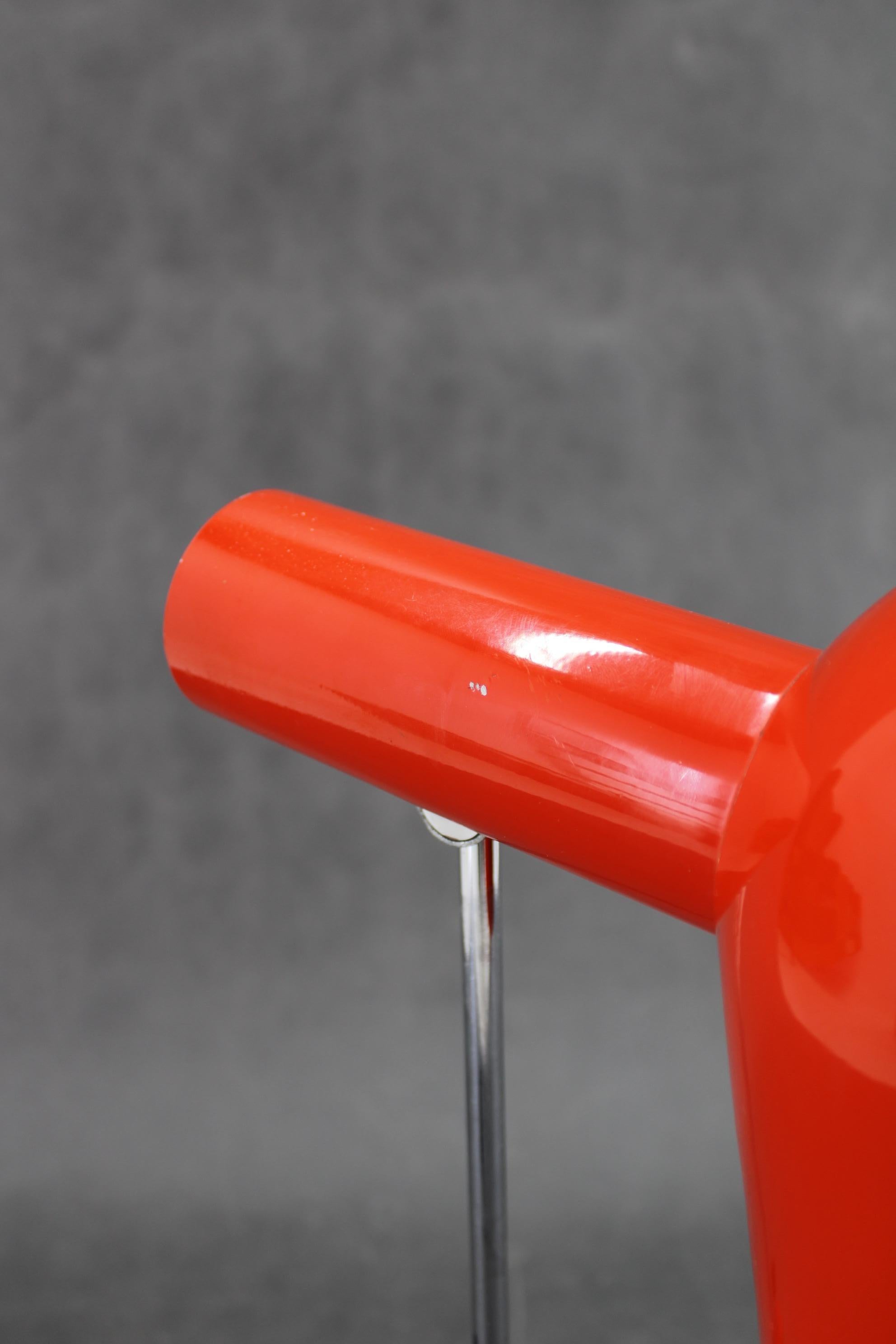 1960s Josef Hurka Red Desk Lamp for Napako , Czechoslovakia For Sale 6