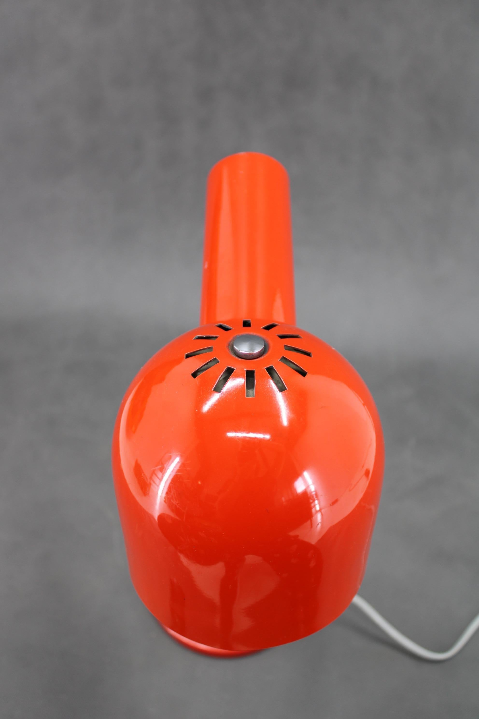 1960s Josef Hurka Red Desk Lamp for Napako , Czechoslovakia For Sale 7