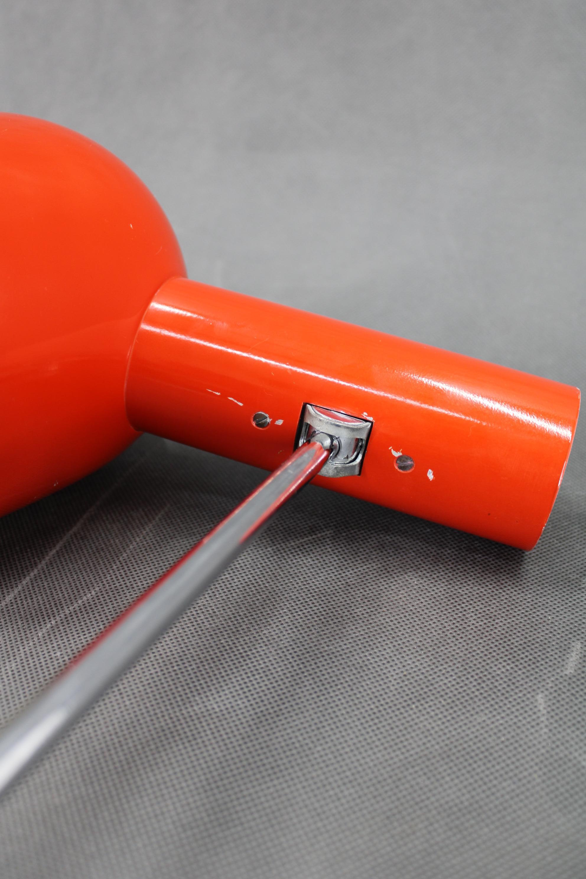 1960s Josef Hurka Red Desk Lamp for Napako , Czechoslovakia For Sale 8
