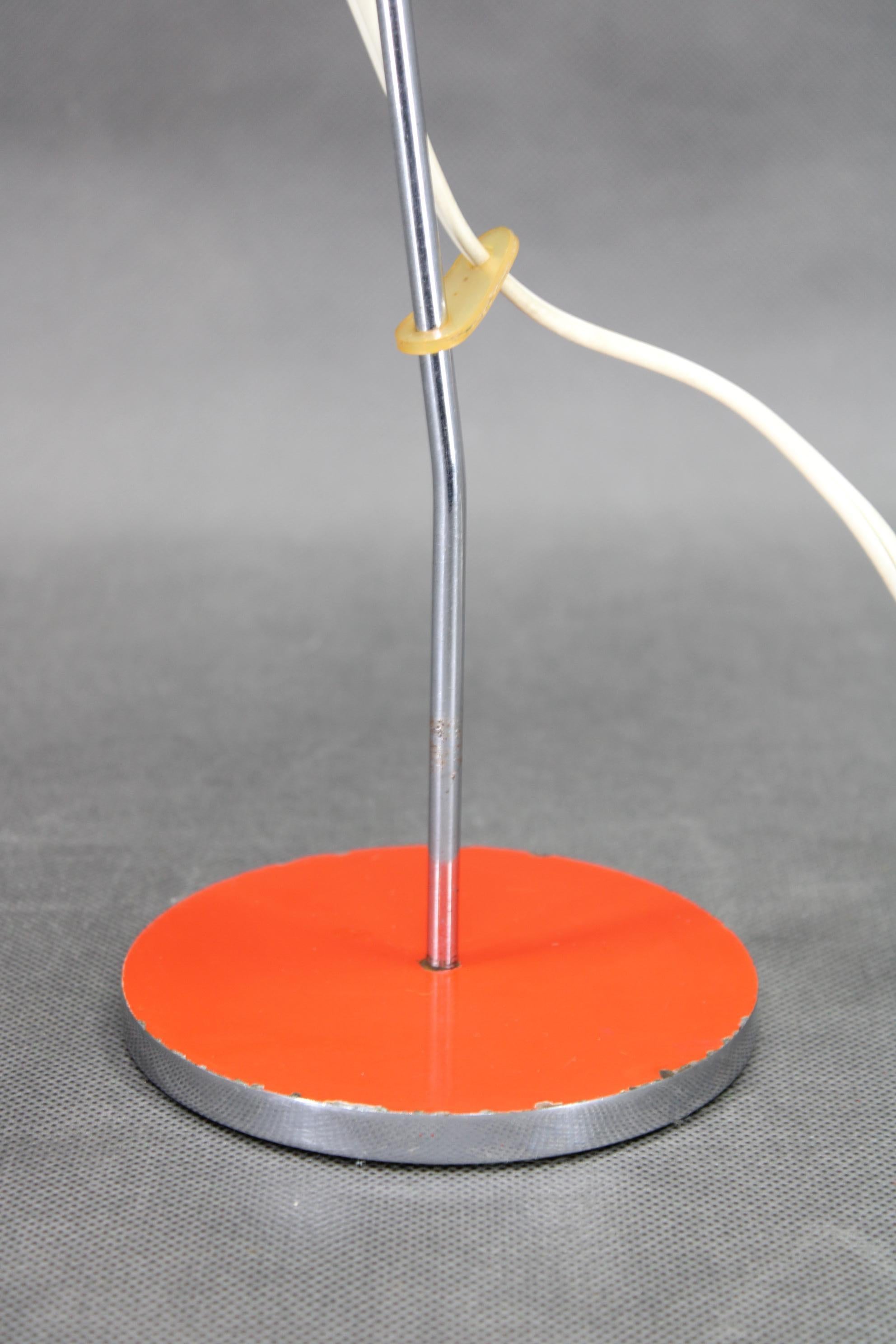 1960s Josef Hurka Red Table Lamp for Lidokov , Czechoslovakia For Sale 4