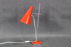 1960s Josef Hurka Red Table Lamp for Lidokov , Czechoslovakia