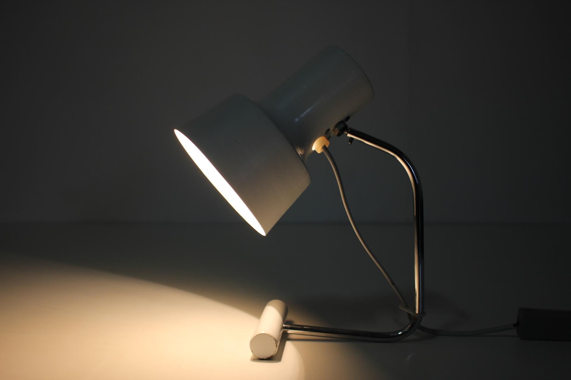 Mid-20th Century 1960s Josef Hurka White Small Lamp, Czechoslovakia For Sale