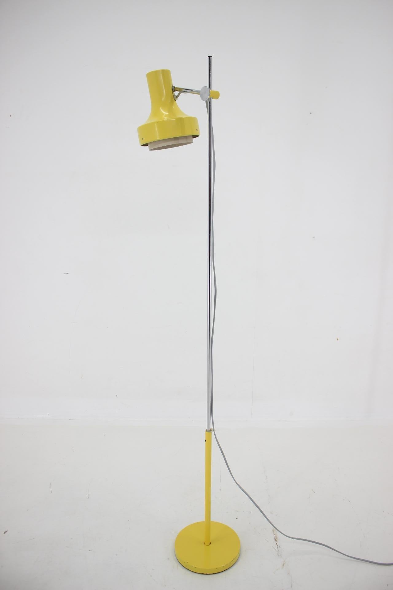 1960s Josef Hurka Yellow Floor Lamp, Czechoslovakia 2