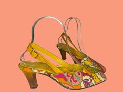 1960s Joseph Larose Paisley Slingback Pumps