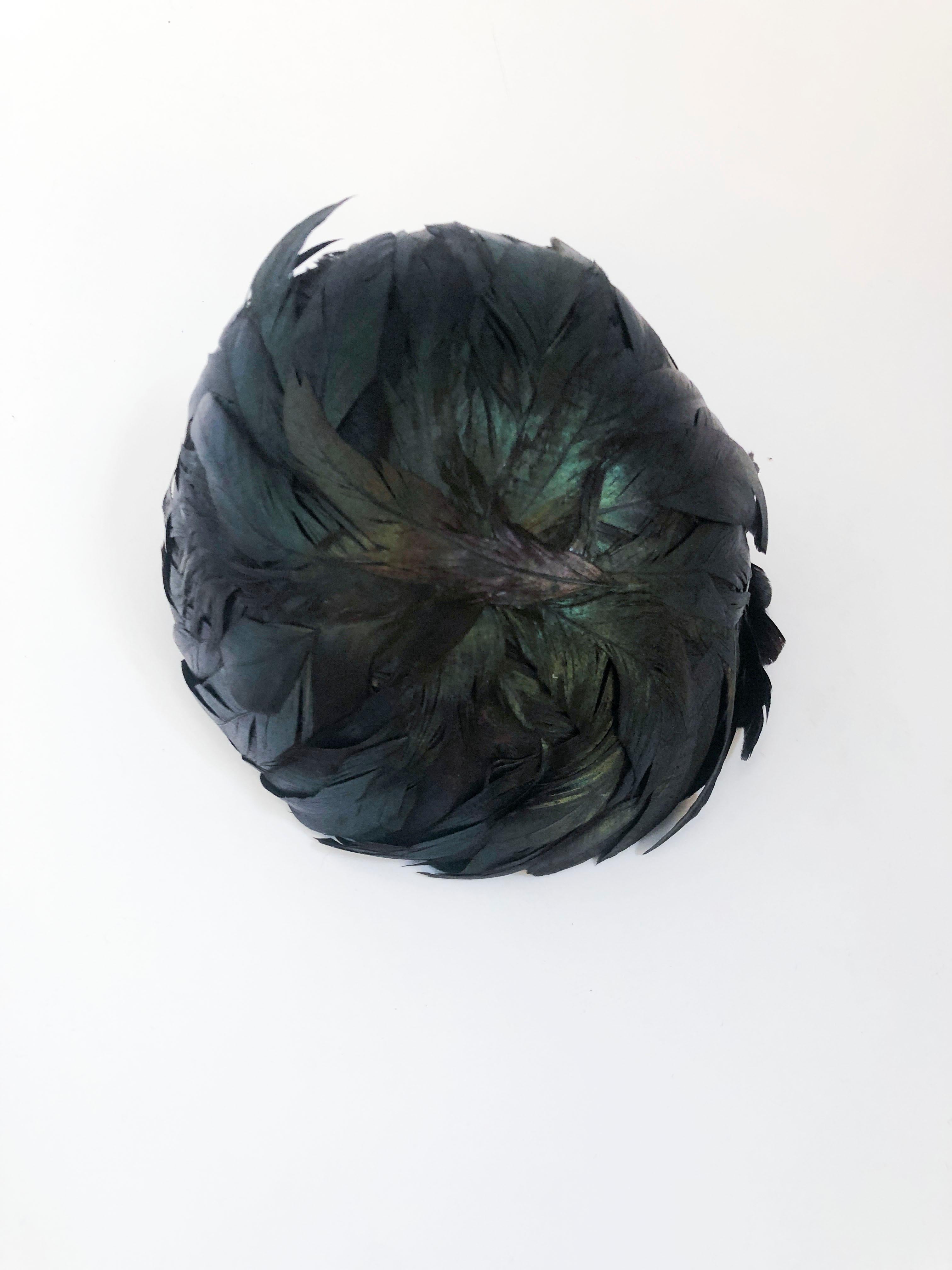 Women's 1960s Josesph Magnin Cock Feather Hat
