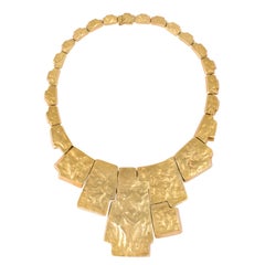 1960s Joyeria Vasco, Peru, Gold Collar Necklace