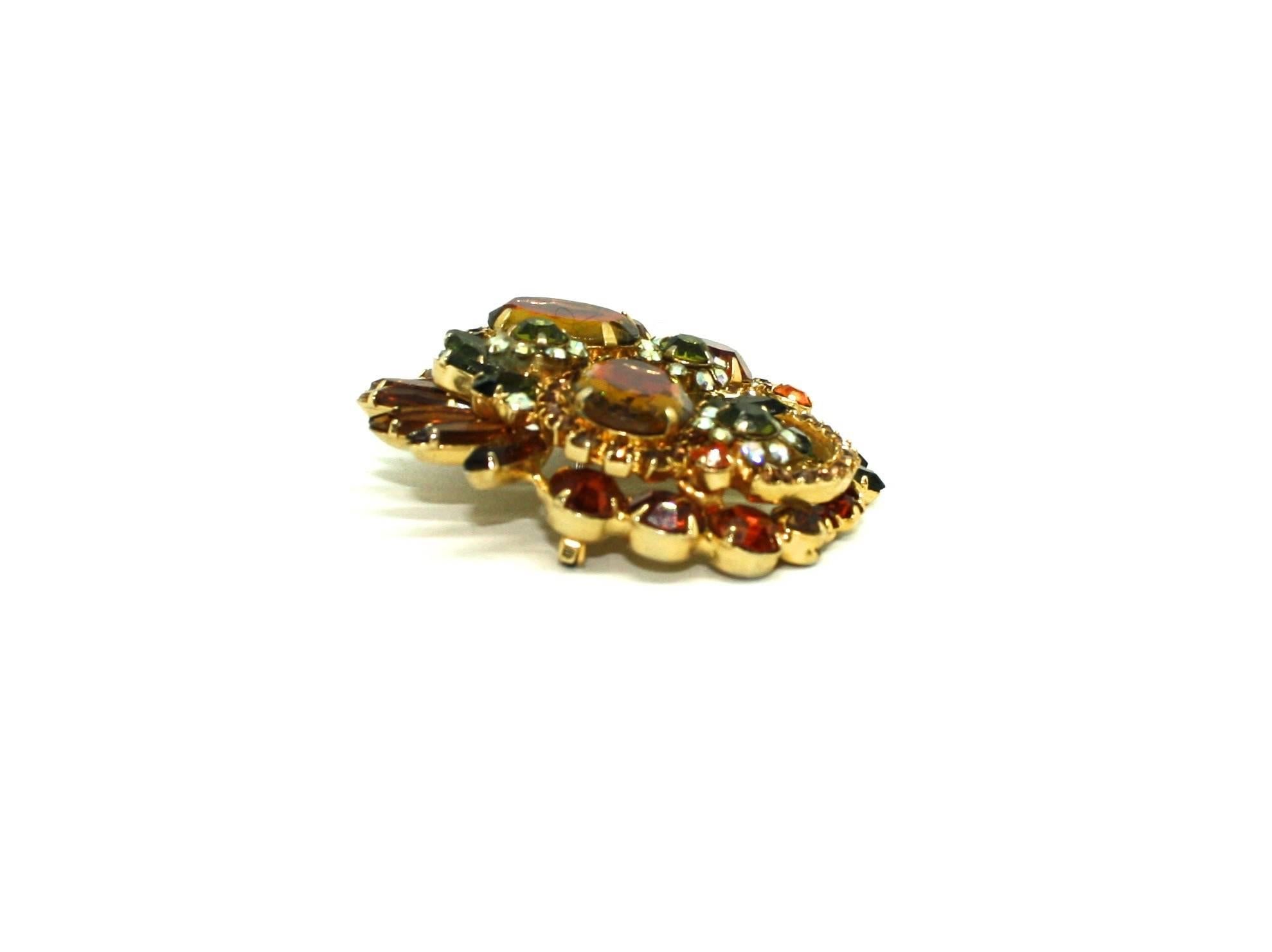 1960's Juliana Brooch by DeLizza & Elster In Good Condition For Sale In Rushden, GB