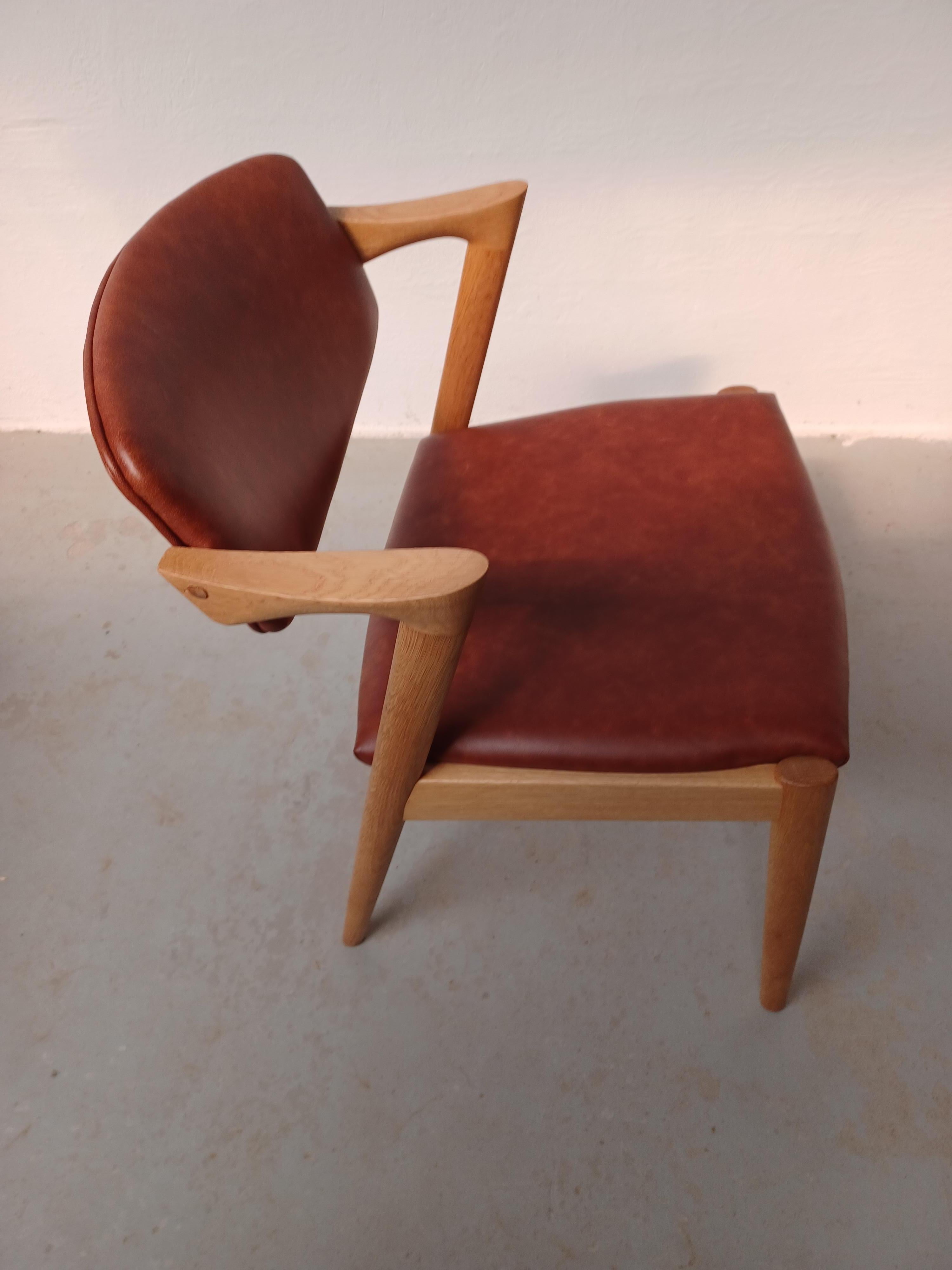 Chêne Chaises de salle à manger en Oak personnalisables de Kai Kristiansen des années 1960 en excellent état en vente
