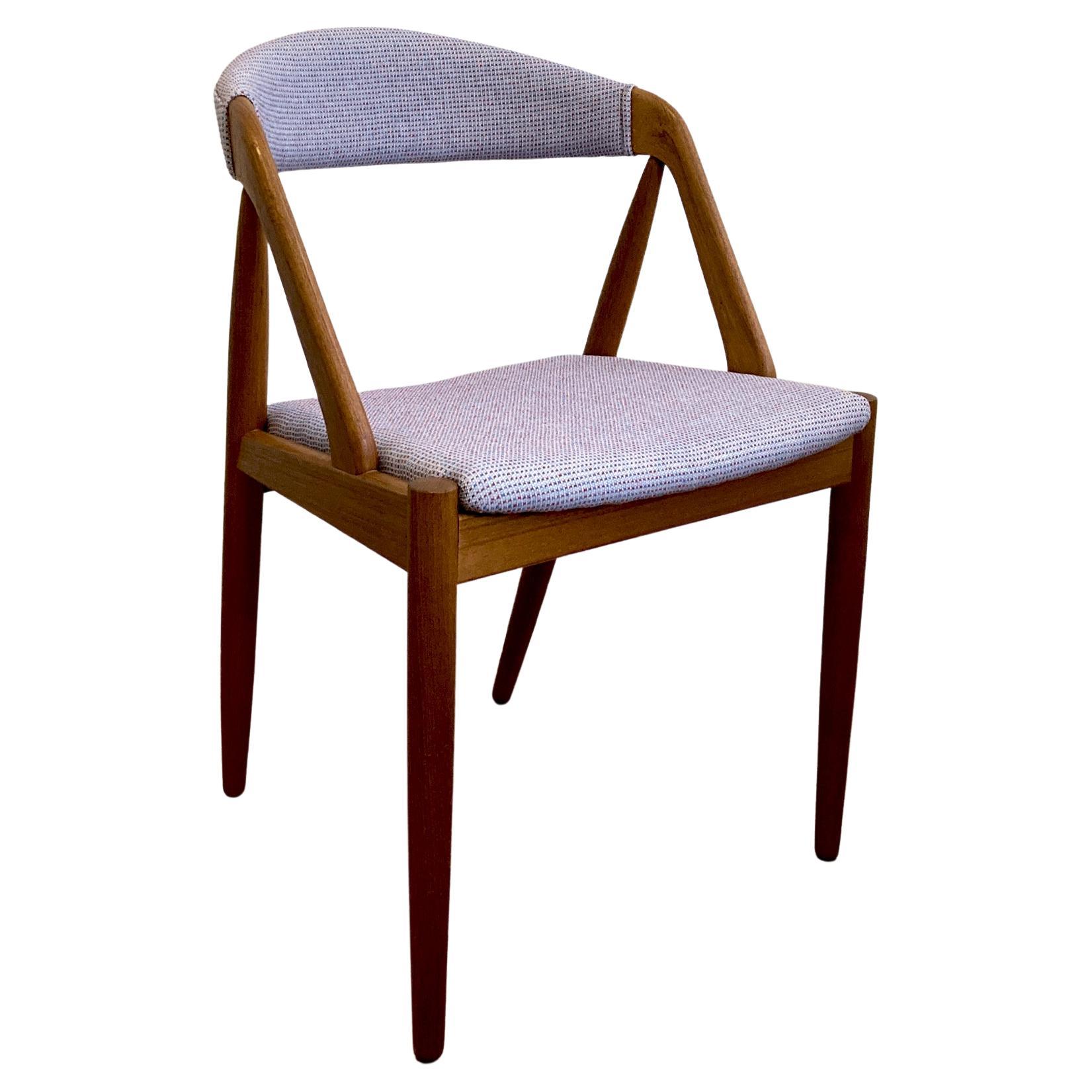 1960's Kai Kristiansen Model 31 Danish Lilac Tweed Chair Reupholstered