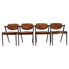 1960s Kai Kristiansen Model 42 Dining Chairs in Palisander, set of 4