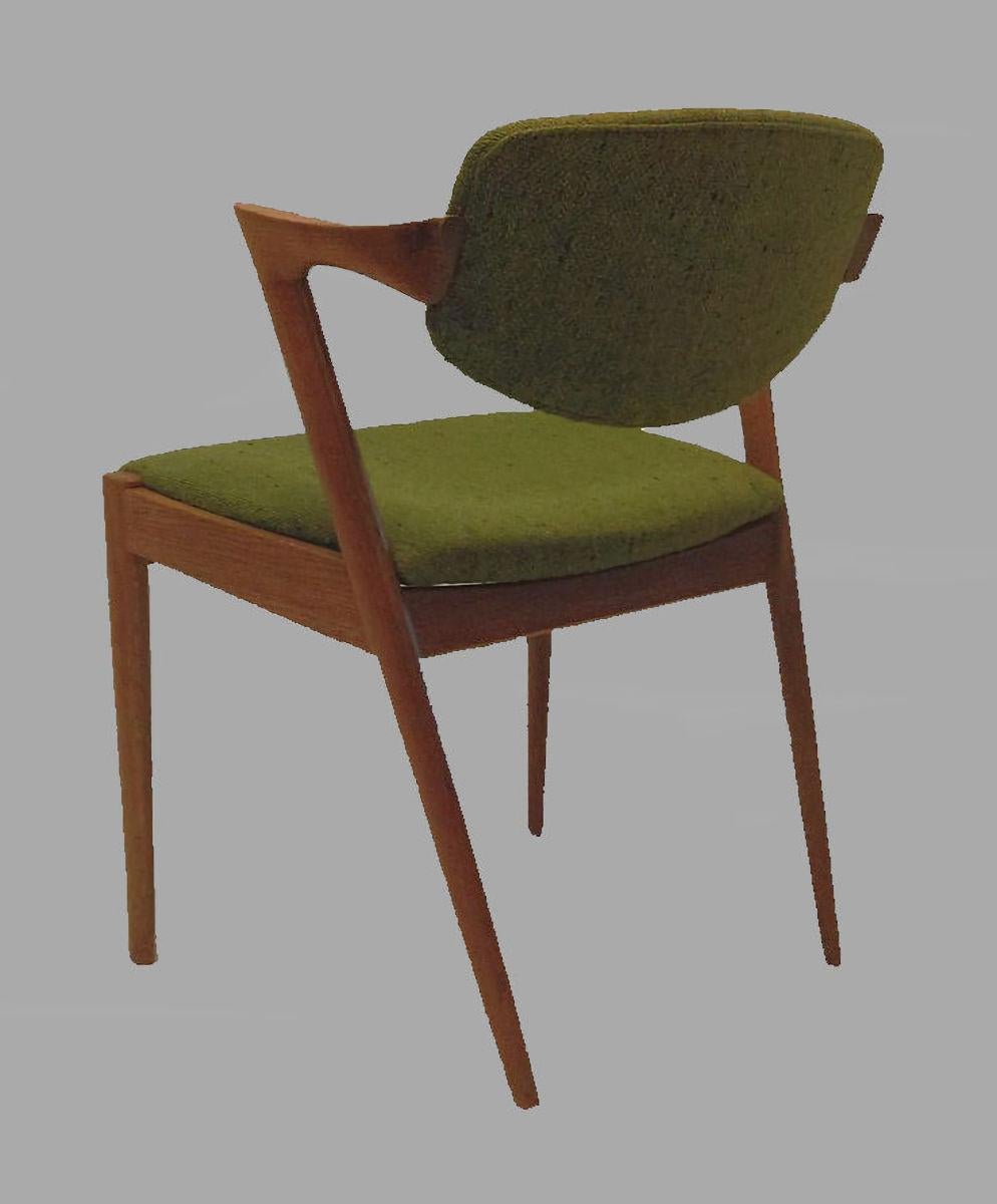 Danish 1960's Kai Kristiansen Model 42 Oak Dining Chairs 