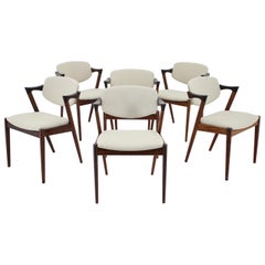 1960s Kai Kristiansen Model 42 Rosewood Dining Chairs, Set of 6