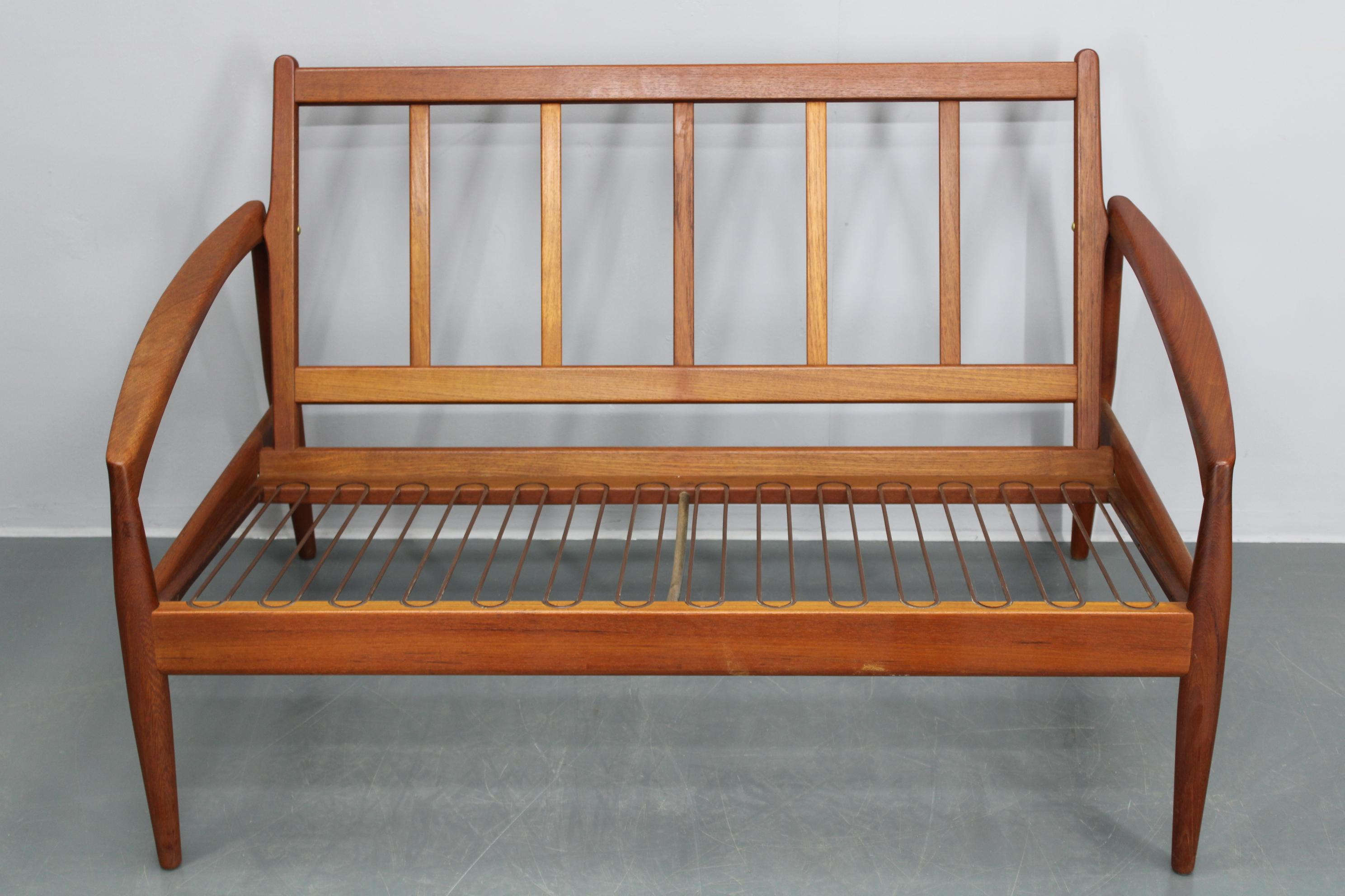 Divano a 2 posti in teak Kai Kristiansen del 1960, Danimarca in vendita 9
