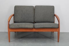 1960s Kai Kristiansen Paper Knife 2-Seater Teak Sofa , Denmark
