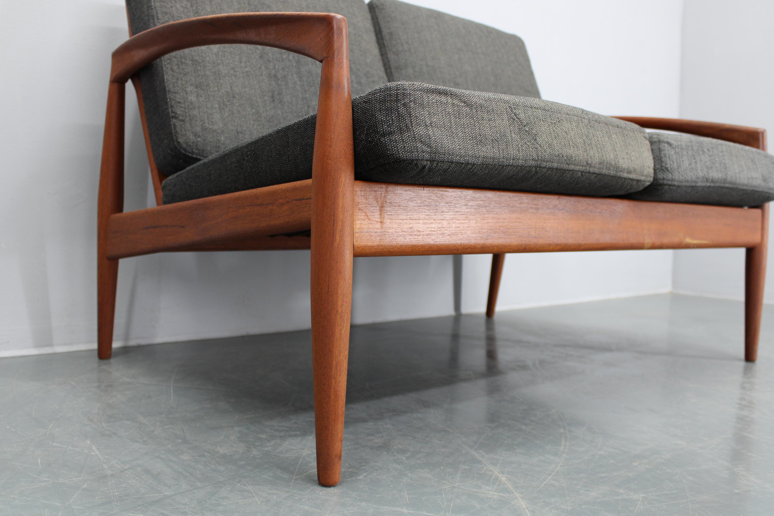 Divano a 2 posti in teak Kai Kristiansen del 1960, Danimarca in vendita 1