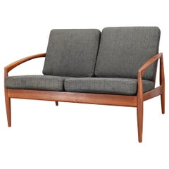 1960s Kai Kristiansen Paper Knife 2-Seater Teak Sofa , Denmark