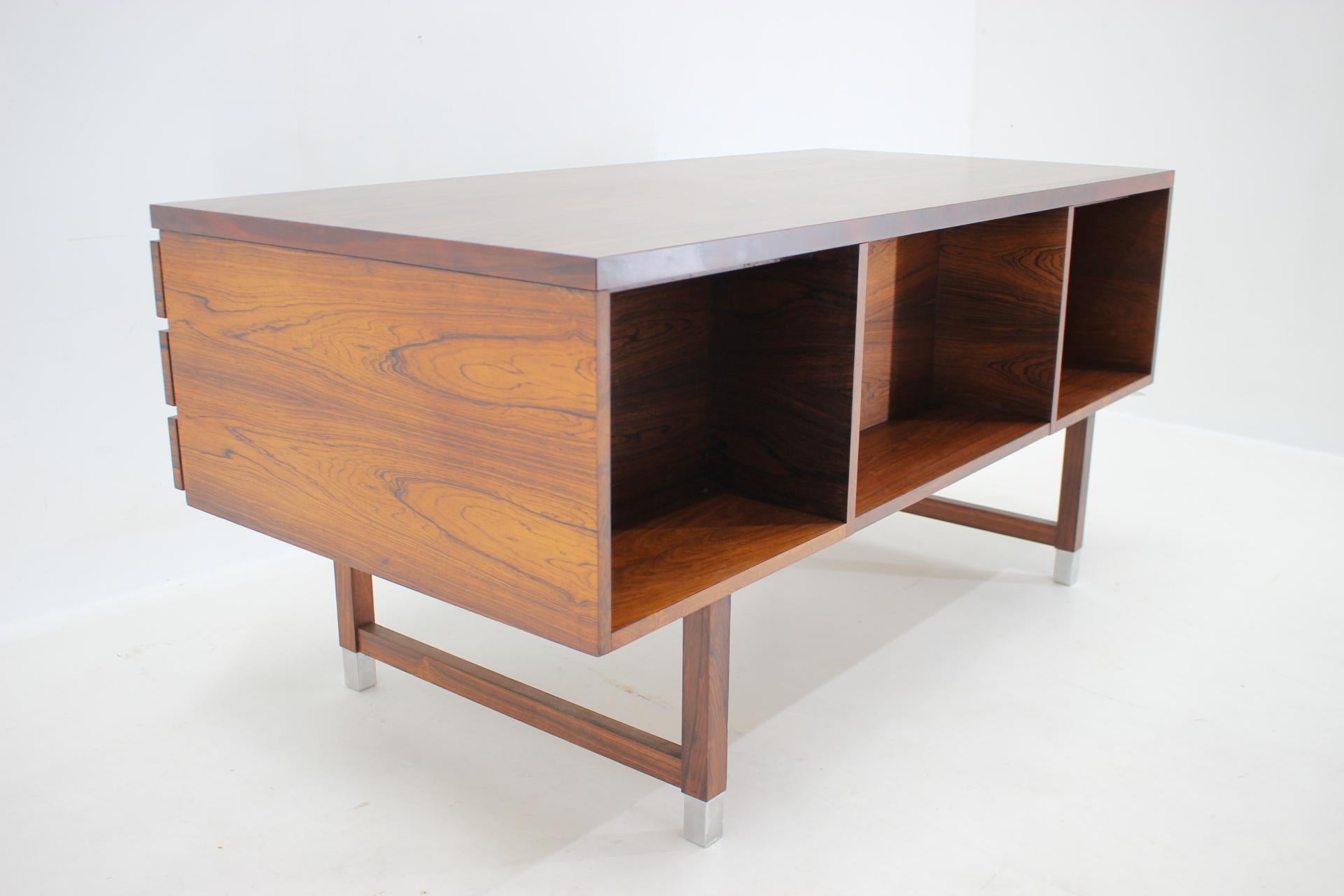 1960s Kai Kristiansen Rosewood Executive Desk Model EP 401, Denmark 10