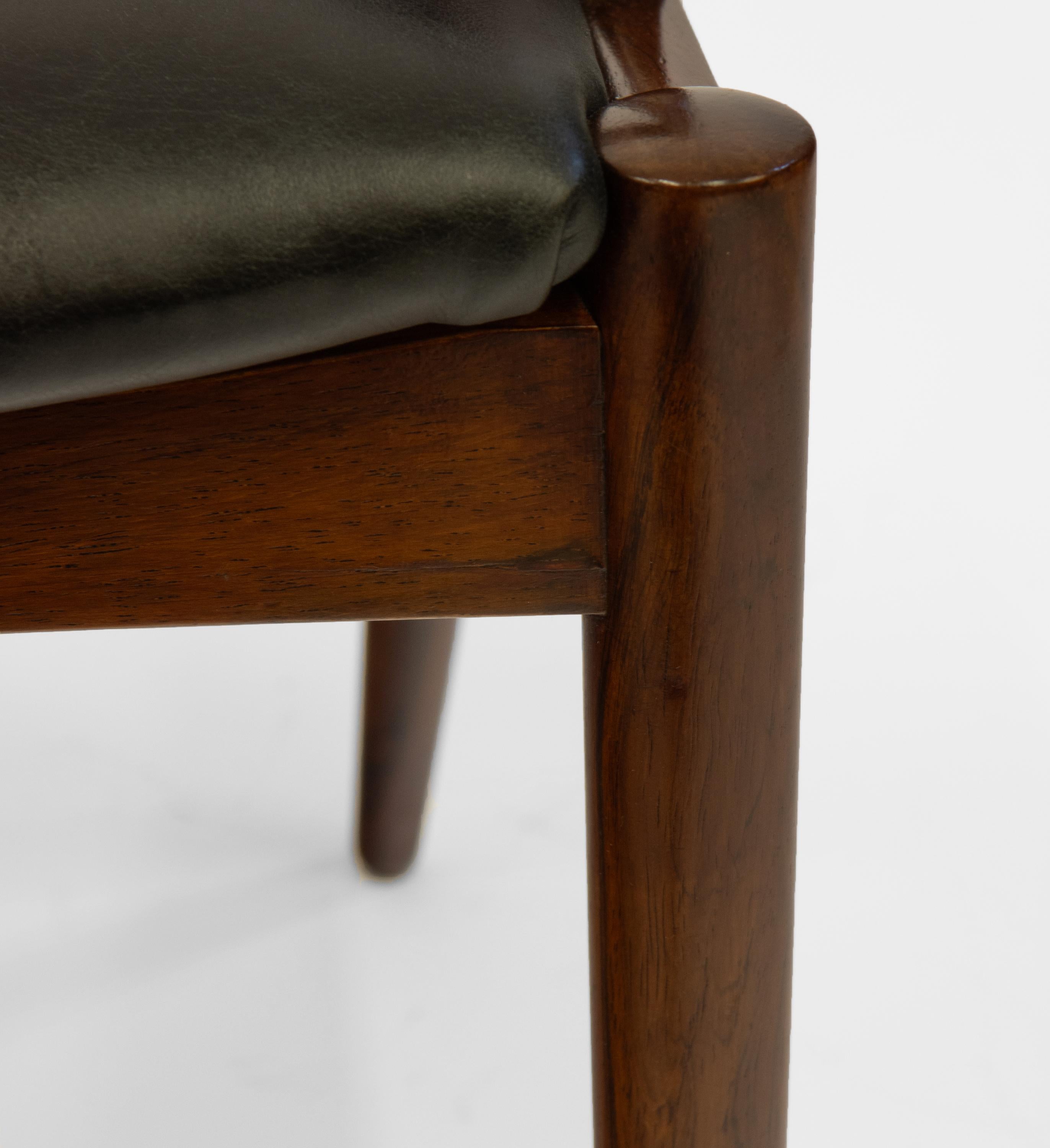 1960s Kai Kristiansen Rosewood & Leather Desk Side Chair Model 31 7