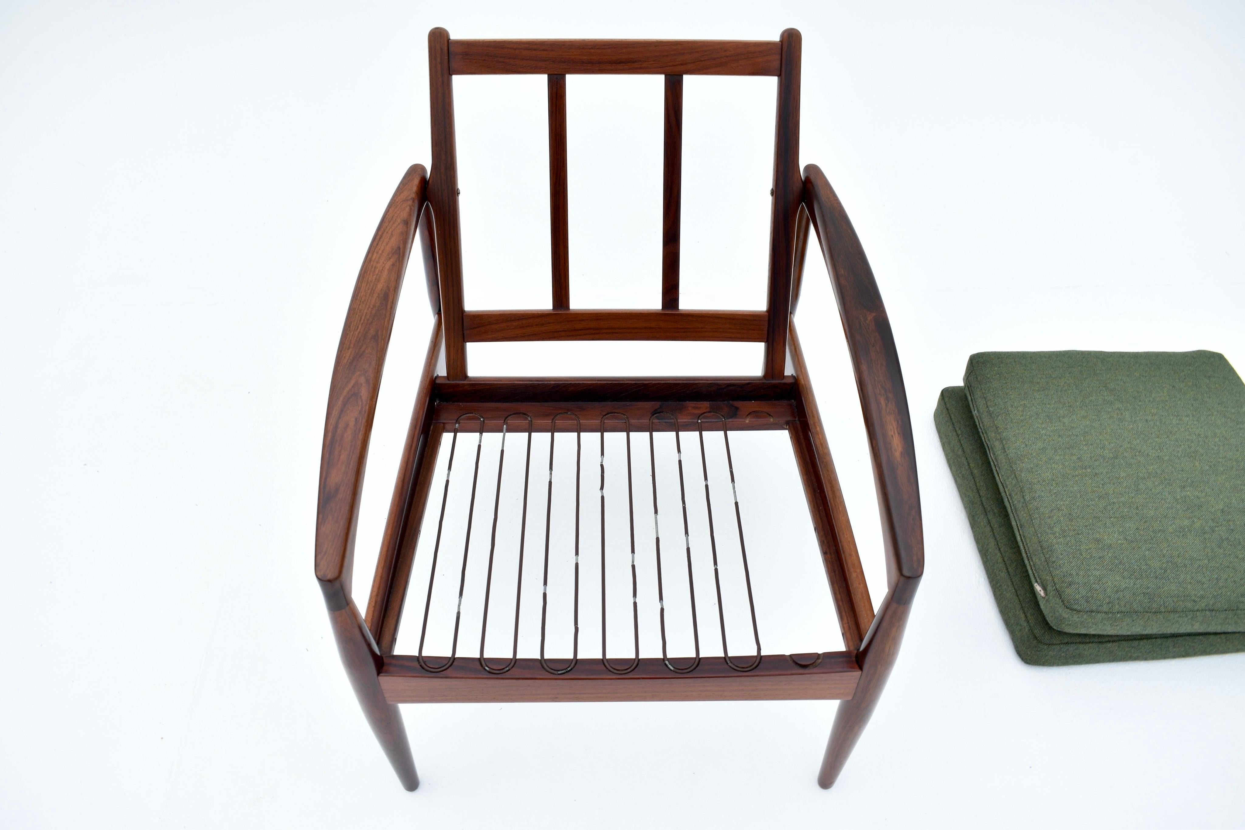 1960s Kai Kristiansen Rosewood Paperknife Chair For Magnus Olesen, Denmark 7