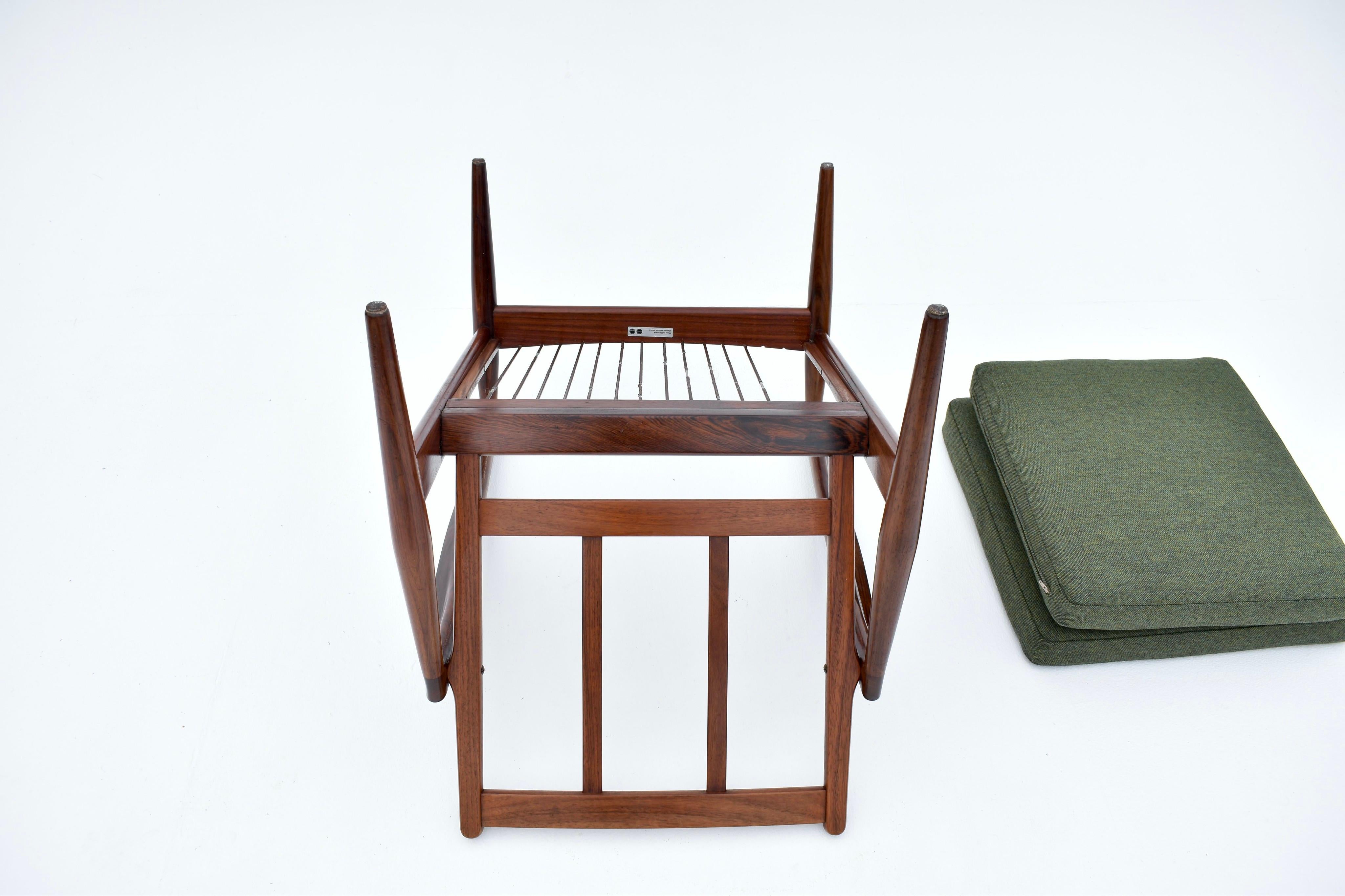 1960s Kai Kristiansen Rosewood Paperknife Chair For Magnus Olesen, Denmark 8