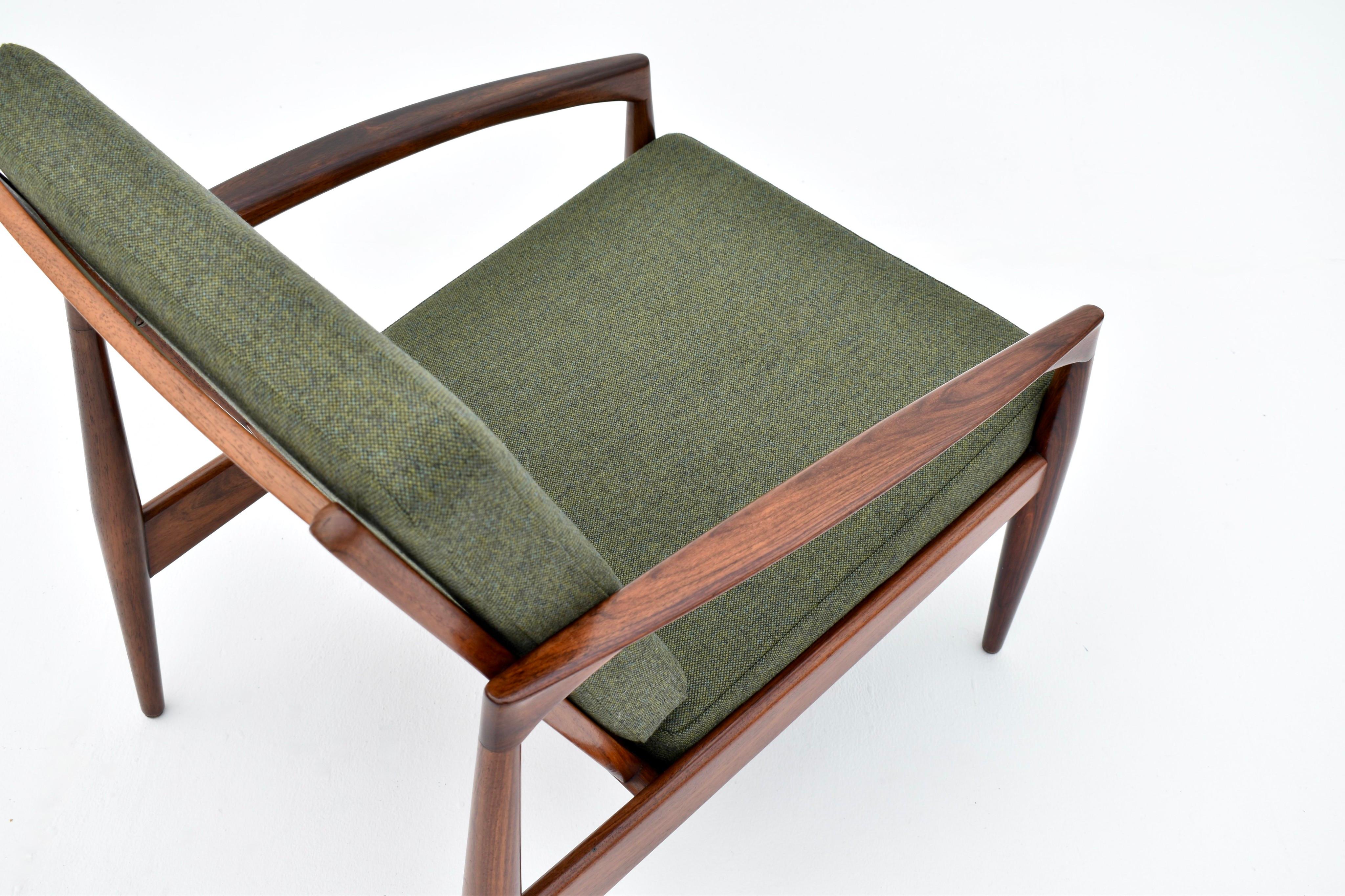 Scandinavian Modern 1960s Kai Kristiansen Rosewood Paperknife Chair For Magnus Olesen, Denmark
