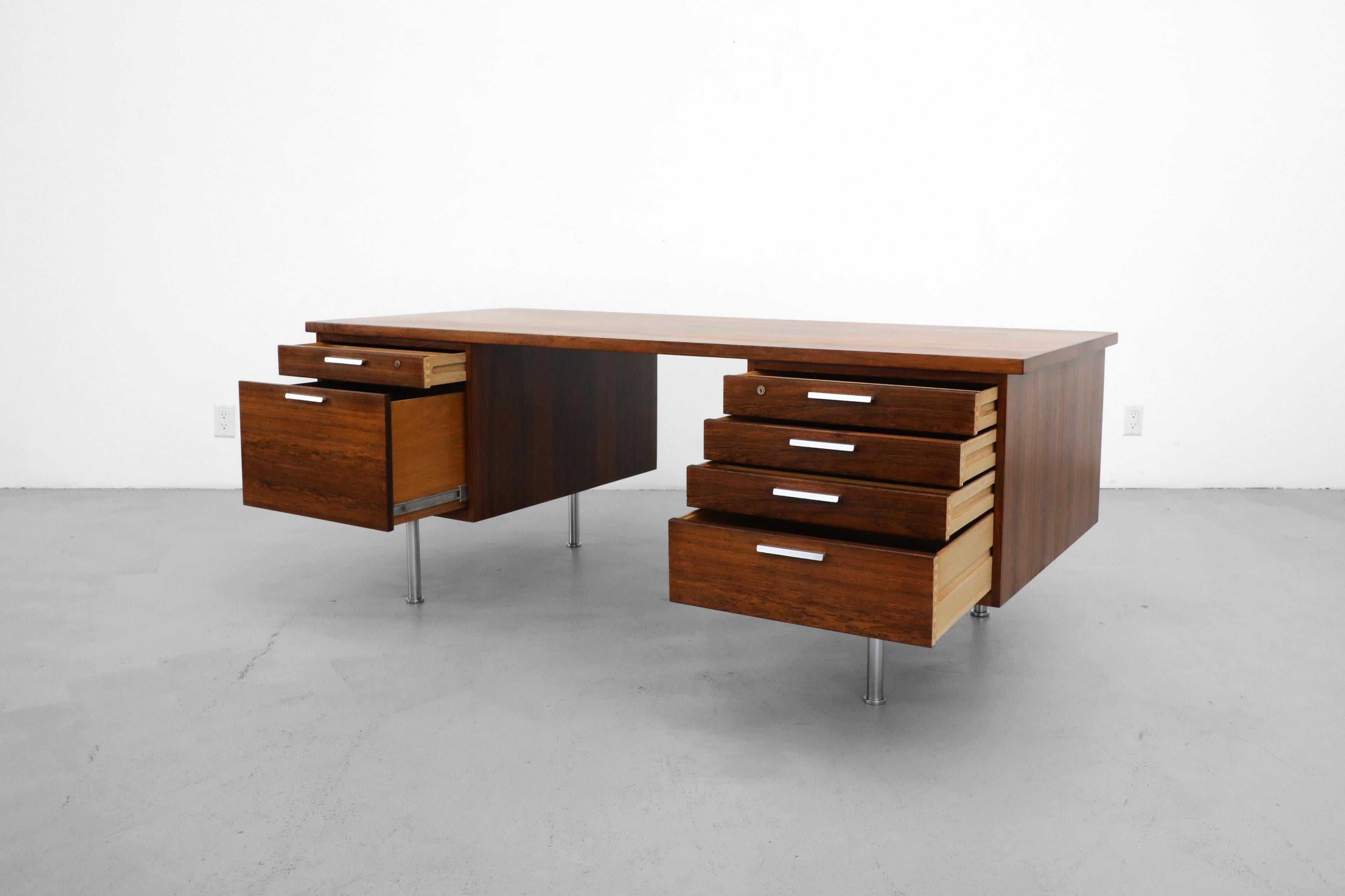 Danish 1960s Kai Kristiansen Rosewood Partners Storage Desk for Feldballes Møbelfabrik