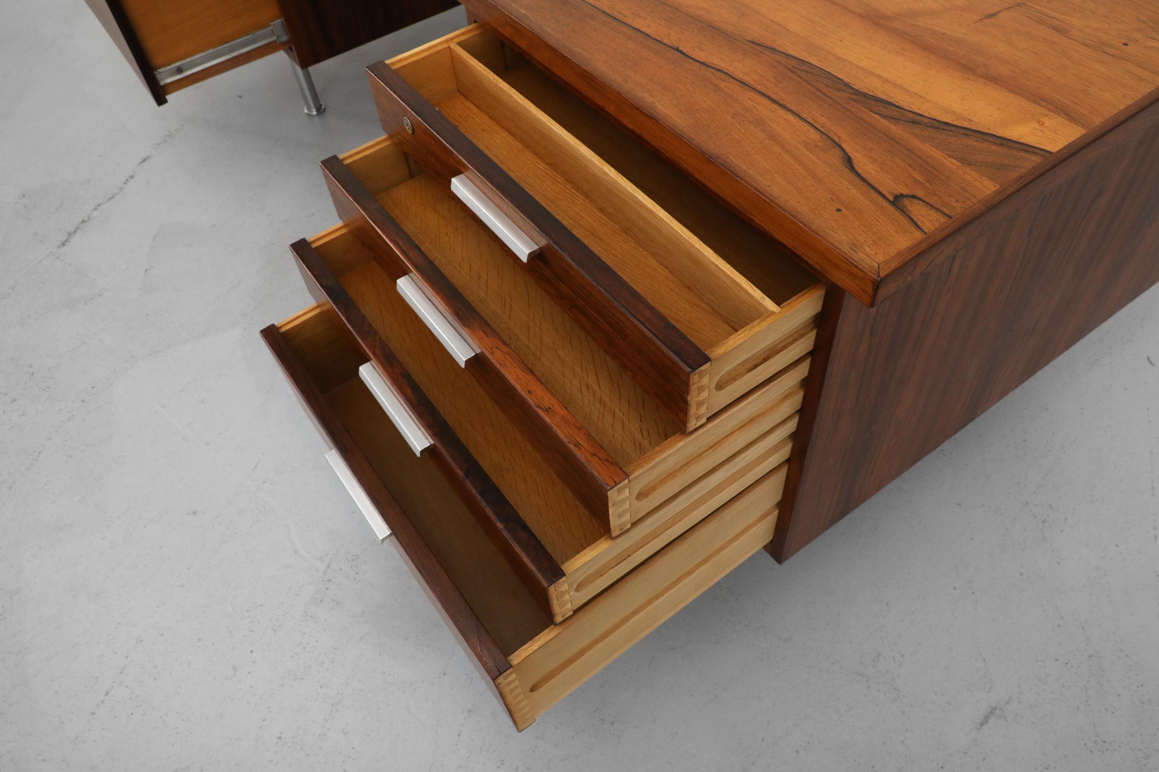 20th Century 1960s Kai Kristiansen Rosewood Partners Storage Desk for Feldballes Møbelfabrik