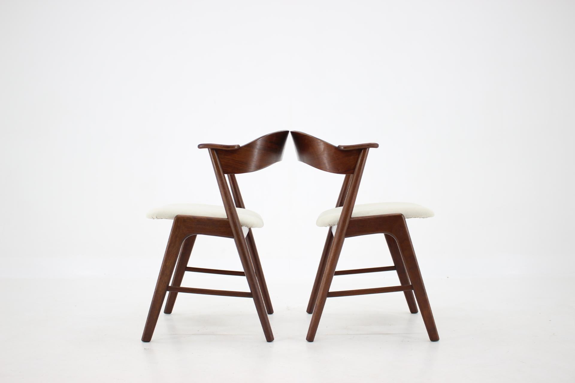 Mid-20th Century 1960s Set of 4 Palisander Dining Chairs, Denmark