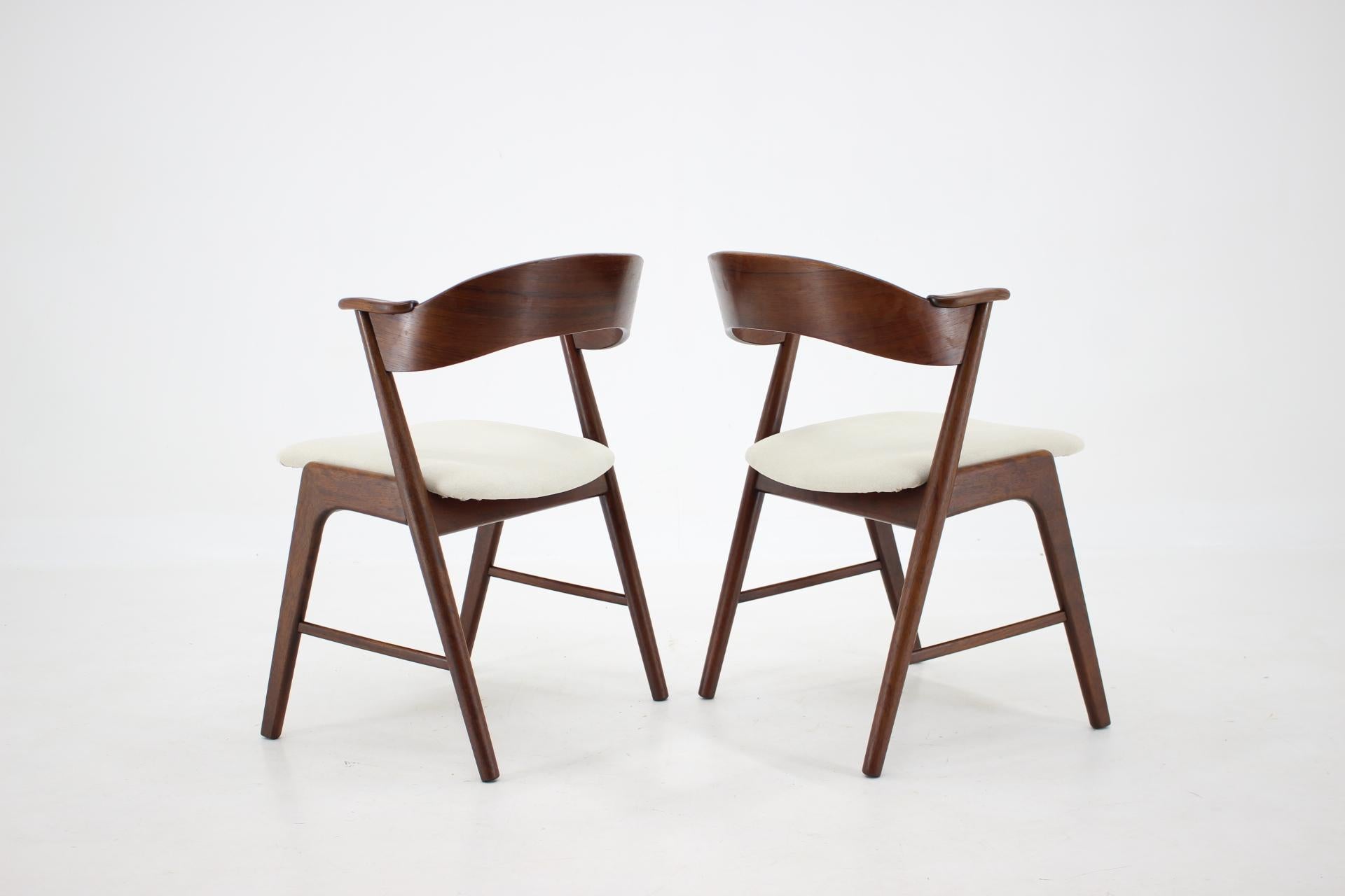 Wood 1960s Set of 4 Palisander Dining Chairs, Denmark