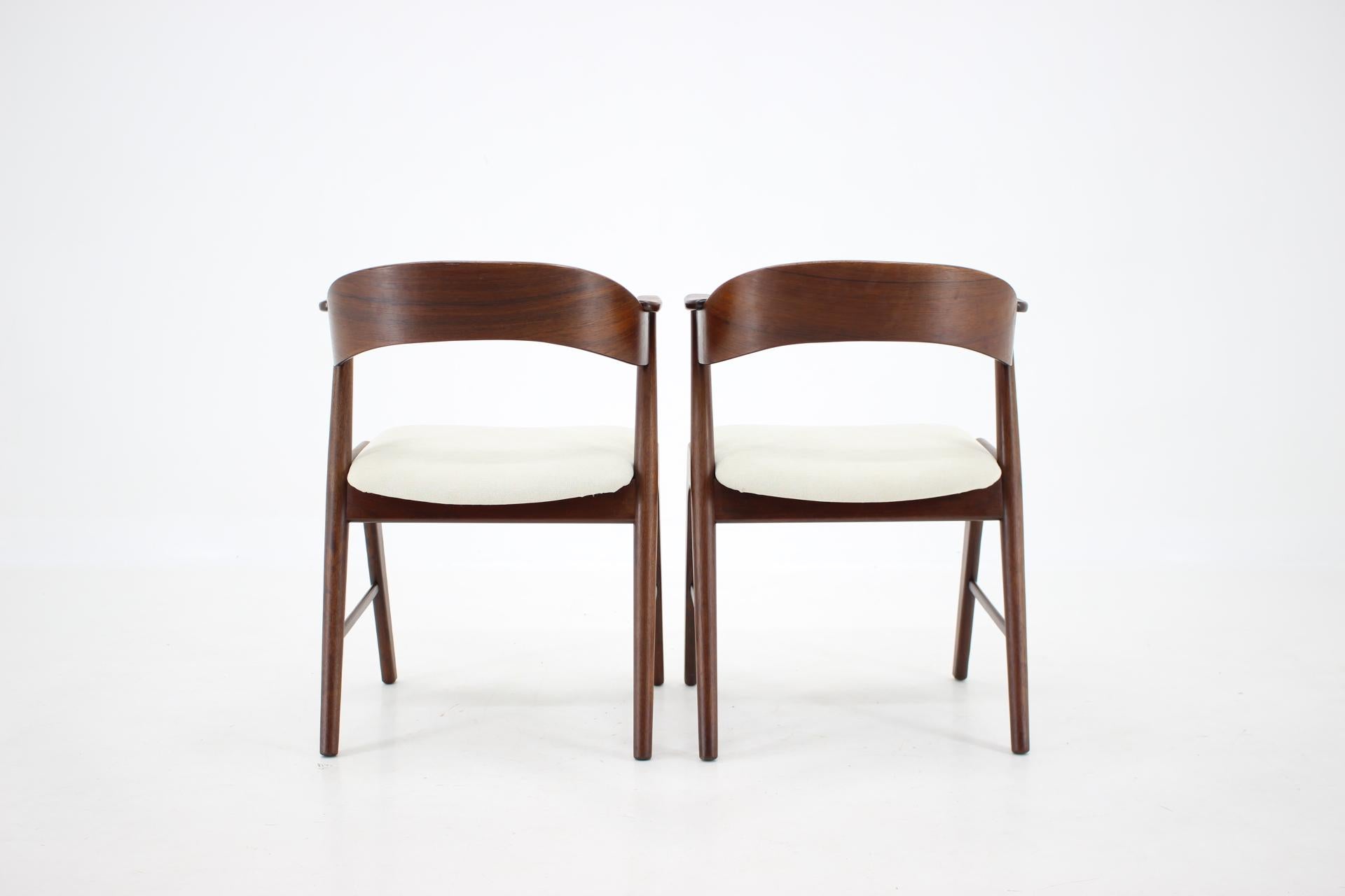 1960s Set of 4 Palisander Dining Chairs, Denmark 1