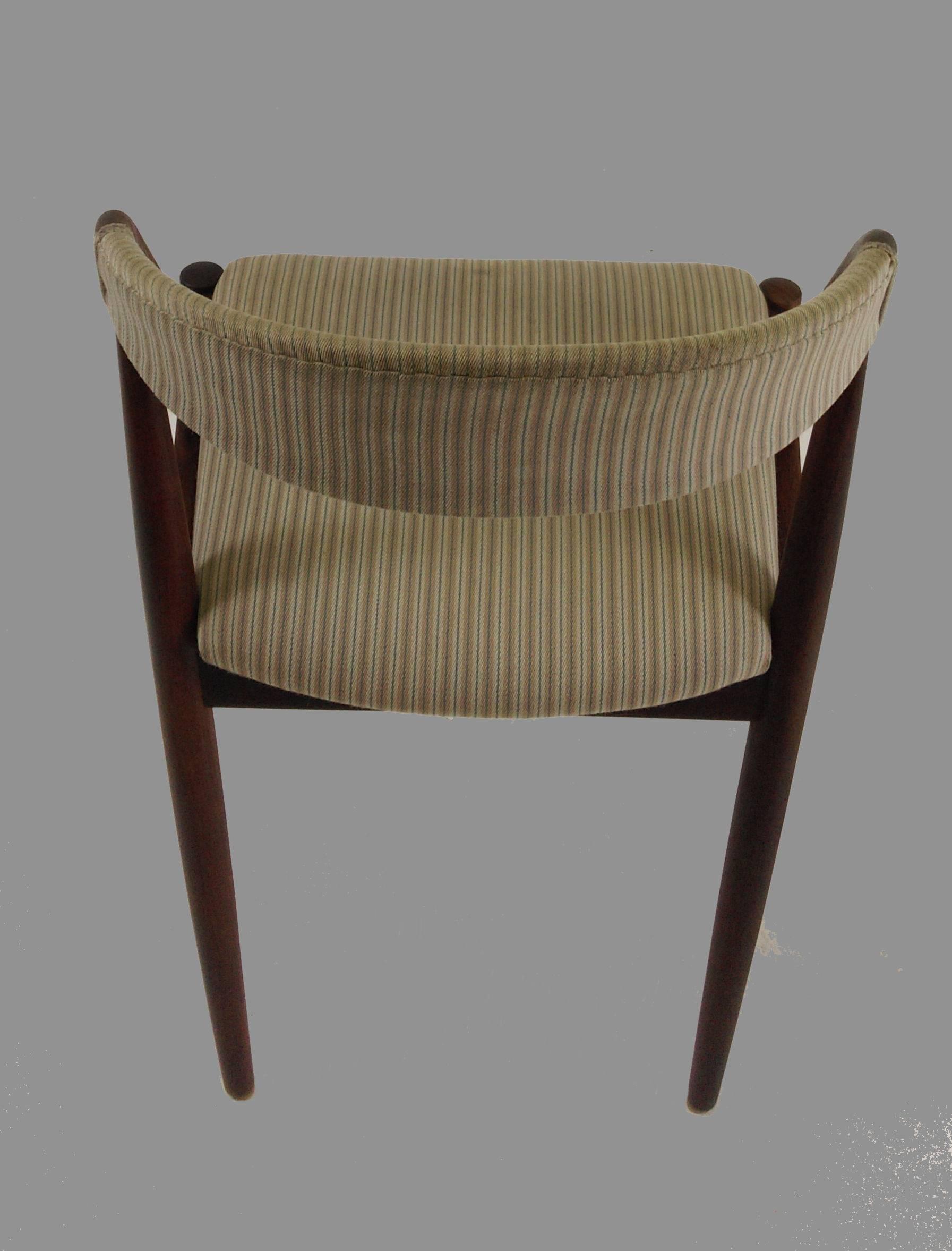 Kai Kristiansen Set of Ten Fully Restored Teak Dining Chairs, Custom Upholstery For Sale 4