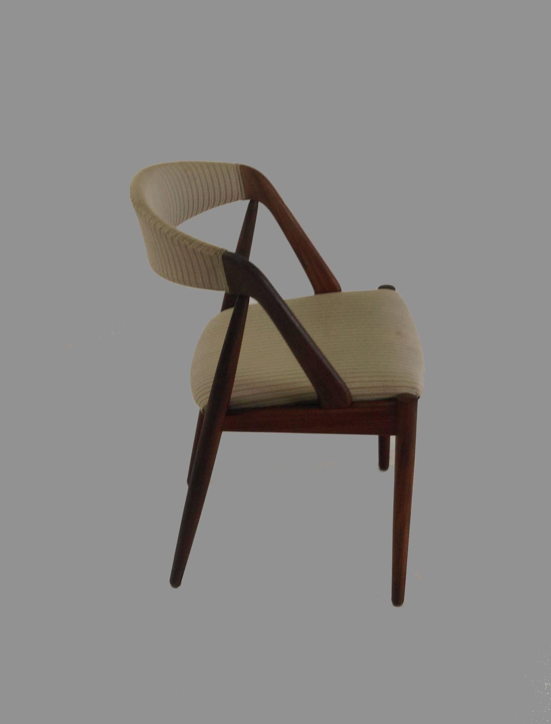 Kai Kristiansen Set of Ten Fully Restored Teak Dining Chairs, Custom Upholstery For Sale 7