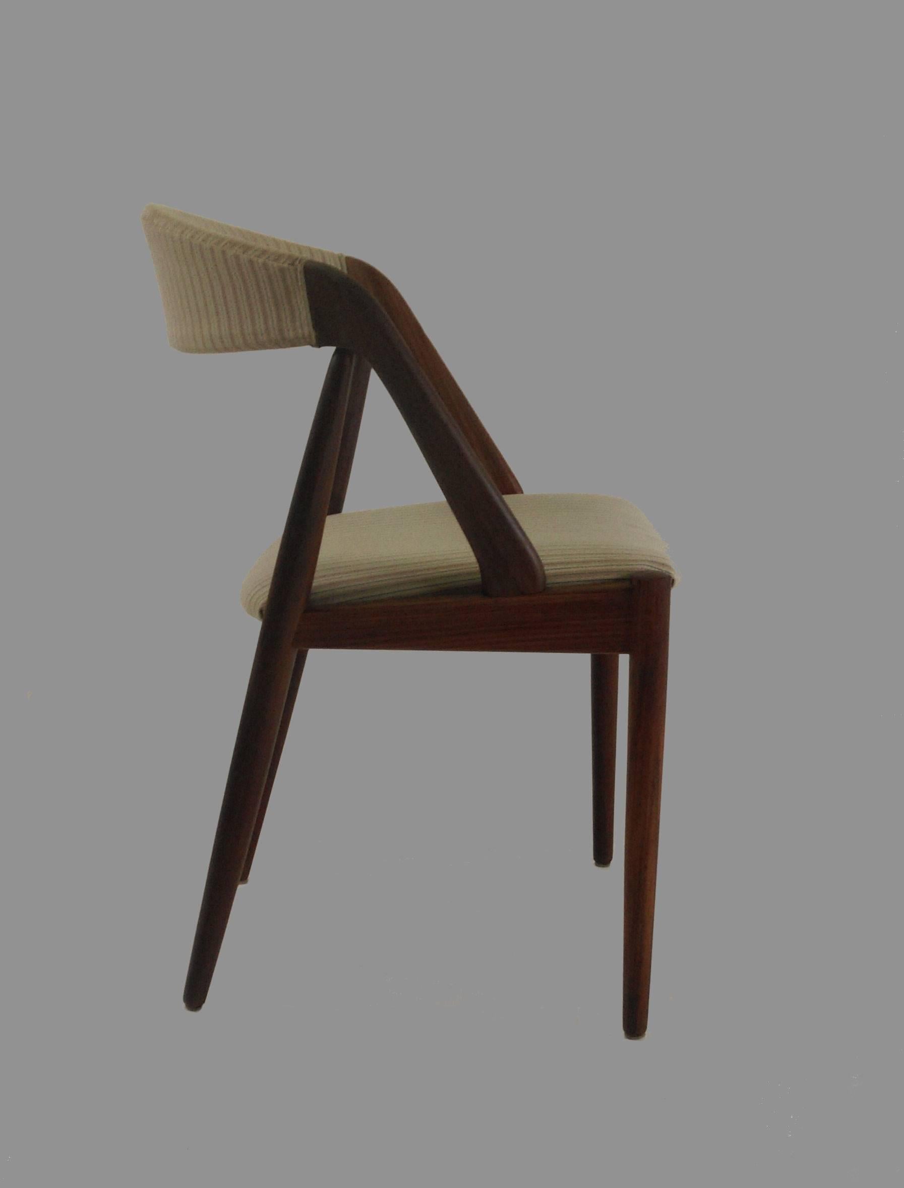 Kai Kristiansen Set of Ten Fully Restored Teak Dining Chairs, Custom Upholstery For Sale 8