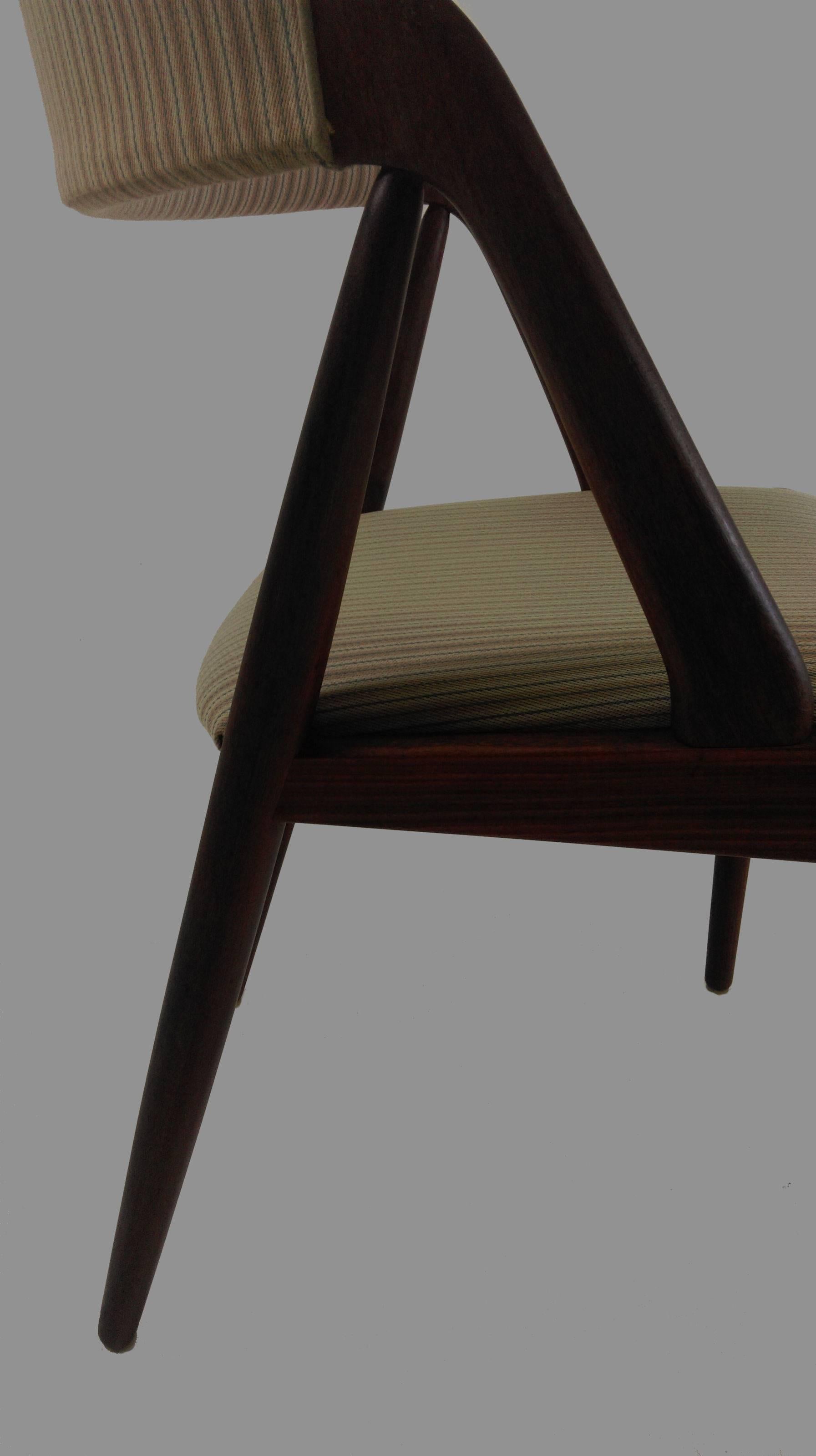 Kai Kristiansen Set of Ten Fully Restored Teak Dining Chairs, Custom Upholstery For Sale 9