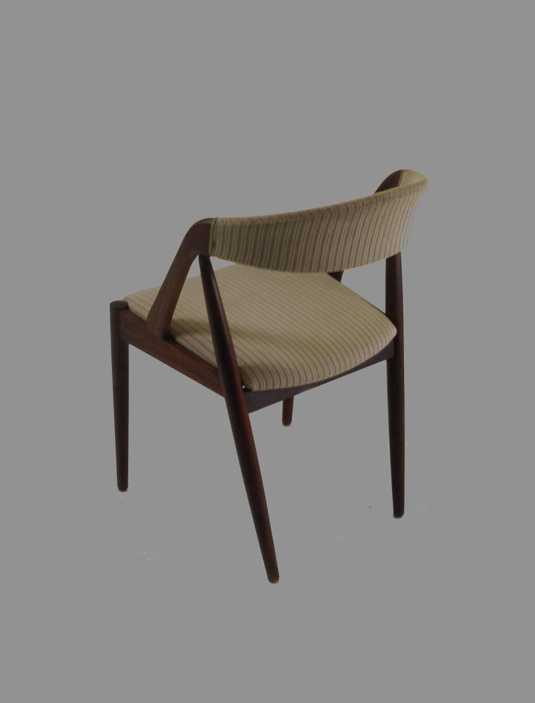 Kai Kristiansen Set of Ten Fully Restored Teak Dining Chairs, Custom Upholstery For Sale 1