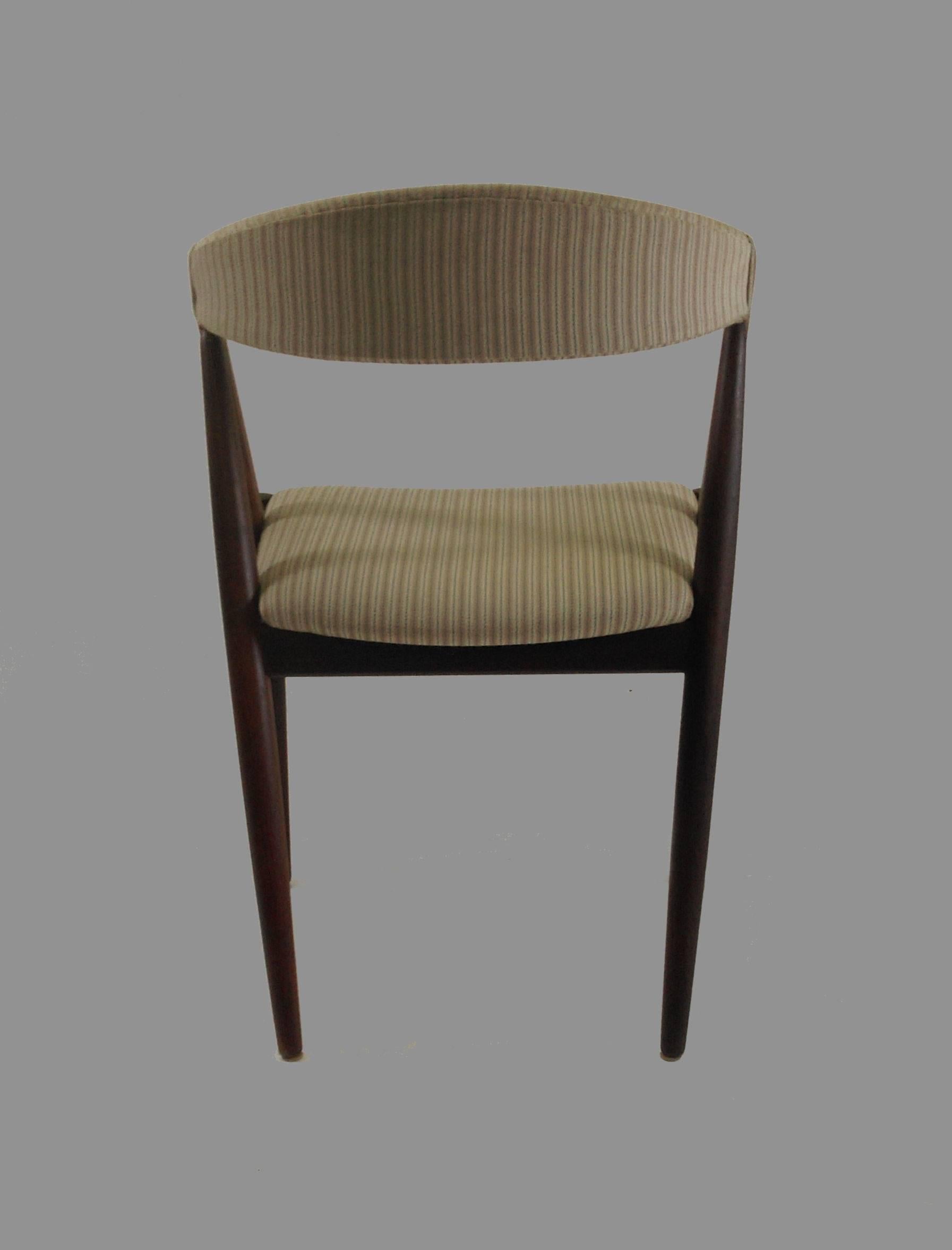 Kai Kristiansen Set of Ten Fully Restored Teak Dining Chairs, Custom Upholstery For Sale 3