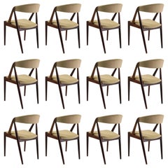 Kai Kristiansen Set of Twelve Teak Dining Chairs, Choice of Upholstery
