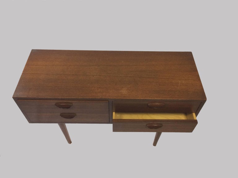 Scandinavian Modern 1960s Kai Kristiansen Small Dresser or Console in Teak For Sale