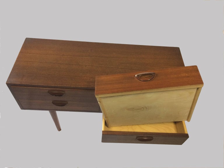 Danish 1960s Kai Kristiansen Small Dresser or Console in Teak For Sale