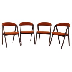 1960s, Kai Kristiansen Teak Compass Dining Chairs, Denmark